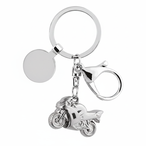 Portachiavi per Moto con Moschettone e Piastra in Plastica e Alluminio, Usato - Product Image 2