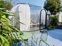 Nouveau design de tente dôme en polycarbonate pour hôtel maison dôme à bulles en cristal PC préfabriqué modulaire pour centre de villégiature