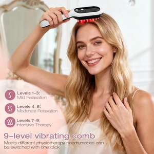 เครื่องนวดศีรษะไฟฟ้าอัจฉริยะ XBH แบบปรับแต่งได้ พร้อมที่ทาออยล์บำรุงผม เครื่องนวดศีรษะไฟฟ้ากันน้ำสำหรับหวีกระตุ้นการเจริญเติบโตของเส้นผม - Product Image 3