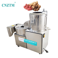 Hete Aanbieding Semi-automatische Elektrische Motor Multifunctionele Groente Fruit Aardappel Schil- en Snijmachine SUS 304 RVS