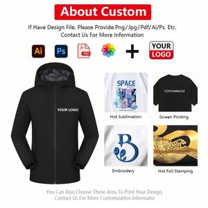 Veste de travail imperméable en polyester pour homme, coupe-vent, pour sports de plein air, randonnée, avec logo, cadeaux d'entreprise personnalisés - Product Image 3