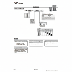 เครื่องกรองอากาศแบบนิวเมติก SMC AMF250C-03กรองกำจัดกลิ่น - Product Image 1