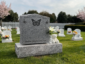 Stèles et monuments funéraires modernes américains sur mesure, sculptés à la main, <span class=keywords><strong>prix</strong></span> d'usine, en granit, bonne résistance au gel <span class=keywords><strong>pour</strong></span> cimetière - Product Image 4