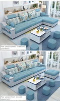 Canapé en Tissu Familial Nordique Grand Format pour Salon, Canapé Combinaison Moderne Simple Multi-Styles pour Appartement