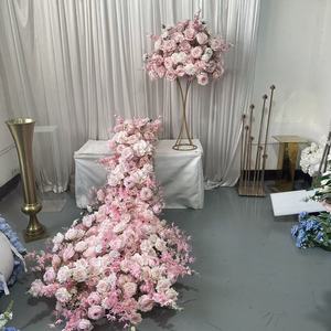 Composizione Floreale Artificiale Elegante IFG Personalizzabile 60cm 1.8m in Seta Rosa per Decorazioni e Allestimenti Matrimoniali - Product Image 3