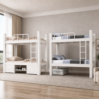 Lit superposé double moderne en métal, idéal pour dortoir scolaire et appartement – Offre spéciale !