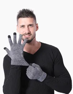 Winter handschuhe für Männer und Frauen Verbessertes Touchscreen-Anti-Rutsch-Silikon gel Elastische Manschette Thermisches weiches Woll futter