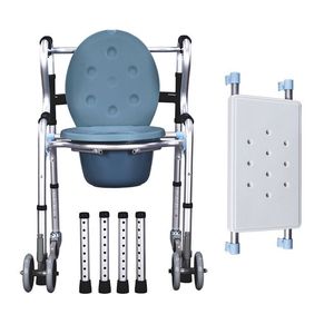Chaise de douche pliable pour personnes handicapées avec roulettes - Product Image 1