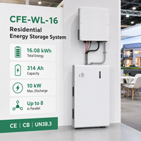 Batterie solaire résidentielle ESS CFE-WL-16 16KWH 51.2V 314Ah LiFePO4 6000+ cycles, murale, format split, garantie 5 ans