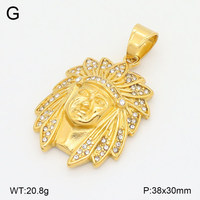Pendentifs plaqués or en gros, designs de bijoux fantaisie avec croix religieuse, ailes d'ange, portrait d'animal et nœud