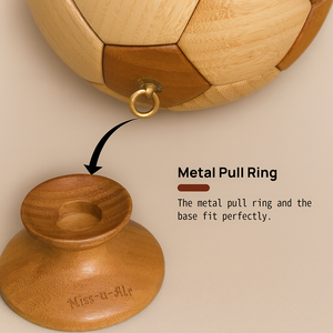 Bambu Futbol Topu Şeklinde Evcil Hayvan Kremasyon Urnesi, Köpekler ve Kediler için El Yapımı Anıt Urnesi, Büyük Kapasiteli Evde Sergileme - Product Image 5