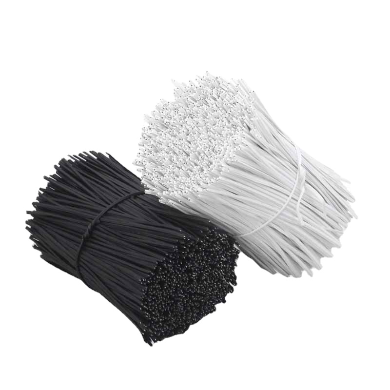SDPSI100Pcs Черный Белый Твист галстук пластиковый корпус многоразовый оцинкованный с железным сердечником гибкие кабельные стяжки 0,75*80-250 мм