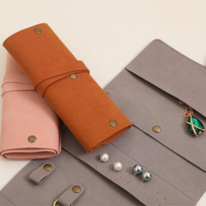 Luxury Handmade Microfiber Velvet <b>Jewelry</b> <b>Roll</b> Custom Logo Tie Closure Eco-Friendly Foldable <b>Travel</b> <b>Jewelry</b> Organizer - Product Image 1