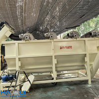 Ligne de recyclage de bouteilles en plastique HDPE PE PP de 500 kg/h, équipement de lavage du plastique