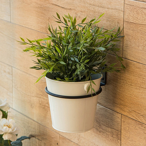 Supporto per vaso di fiori in ferro per decorazione da sposa con morsetto a forma di anello per piante metalliche per la casa o il giardino con finitura verniciata a polvere - Product Image 3