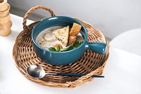 2026 HOT Tortilla bol à soupe et marmite à ragoût Pot à soupe à l'oignon français avec couvercles en BAMBOU, pot de piment aux céréales en porcelaine bol à fromage à ragoût