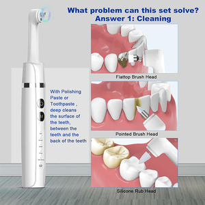 5 têtes de rechange Portable électrique blanchiment des dents polisseuse à dents pour usage domestique avec pâte à polir - Product Image 2