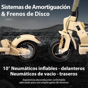 Trottinette électrique HONEYWHALE C1 pour adultes avec siège, moteur 980W, vitesse maximale 40 km/h, batterie 13Ah longue autonomie, trottinette écologique 980W - Product Image 6