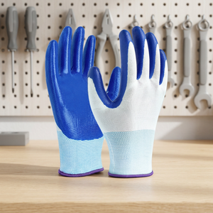 Gants de sécurité en nitrile sans latex et sans poudre, résistants à l'usure, antidérapants et respirants, personnalisables pour les travaux de construction - Product Image 3