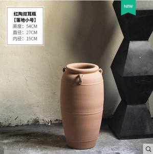 <span class=keywords><strong>Bouteille</strong></span> en céramique en grès avec poignées décoration <span class=keywords><strong>de</strong></span> salon pot <span class=keywords><strong>de</strong></span> poterie cylindre en céramique vase à fleurs d'hôtel debout au sol - Product Image 3