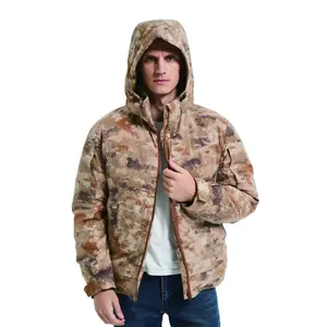 ファーストファイバーカスタマイズ可能なロゴカモフラージュジャケット自動加熱防水温度極寒地域安全服