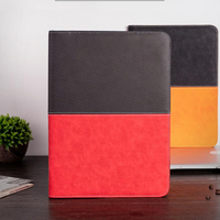 Portefeuille Padfolio en cuir pu coloré compact d'affaires avec fermeture à glissière et calculatrice