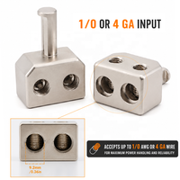 Bloc de terminaison de distribution d'alimentation à 2 voies, entrée 1/0, calibre 4, 24V 150A, en aluminium/cuivre, boîtier plastique, pour alimentation électrique