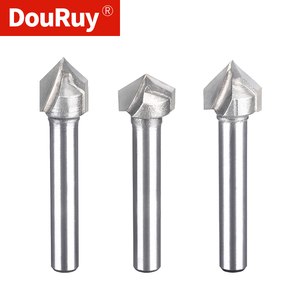 Douruy 6mm 8mm 12.7mm hai sáo 3D góc cắt/Góc phay cắt/chamfer công cụ phay cắt - Product Image 4