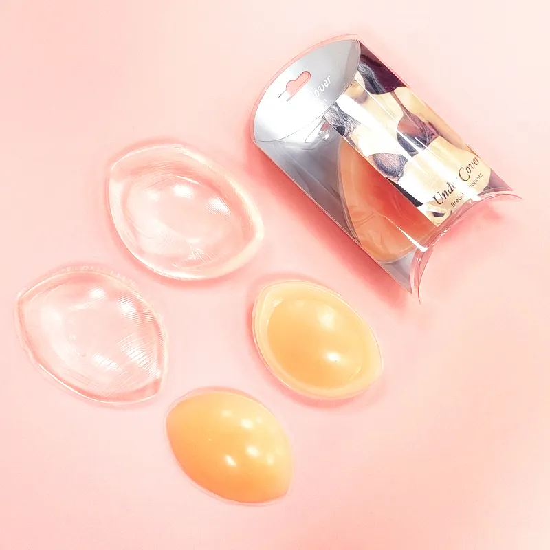 Abalone Shape trasparente Lift morbido costumi da bagno all'ingrosso rimovibile Gel liquido potenziatore del seno inserti Push Up in Silicone cuscinetti reggiseno