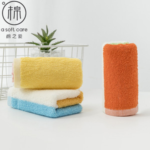 Serviette de bain pour enfants en pur coton, 25x50cm, rayée, bloc de couleurs, douce et absorbante, serviette rectangulaire pour usage domestique pour enfant - Product Image 3