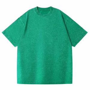 Fournisseur OEM, t-shirt pour homme en coton doux, lavage à l'acide, vintage, surdimensionné, vêtements de sport, logo et tissu personnalisés - Product Image 4