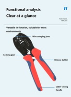 Kit d'Outils Dénudeur Clé Connecteur Solaire Photovoltaïque MC4 Ly-2546B, Pince à Sertir Bornes en Acier, Dénudeur de Fils en Plastique OEM