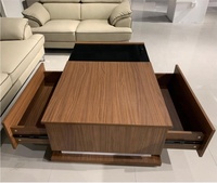 Intérieur nordique Design Peint Thé Center Tables Tables Basses De Luxe Avec Tiroirs De Rangement En Bois