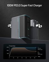 CUKTECH 10 100W/120W/140W Pengisi Daya Dinding USB C 3-Port Multi-Perangkat Pengisian Cepat Pengisi Daya Laptop Portabel untuk Ponsel dan iPad