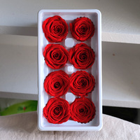 TC Vente en Gros Têtes de Roses 4-5 cm, Aspect Naturel, Grade B, Roses Éternelles de Luxe, Matériel DIY, Fleur Longue Durée, Cadeau pour la Saint-Valentin