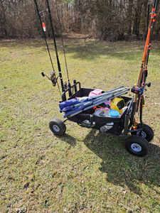รถเข็นสำหรับออกค่ายชายหาดกลางแจ้งรถเข็นกระเป๋าลากกระเป๋าเดินทางแบบพกพาสำหรับออกไปแคมป์ตกปลา - Product Image 3