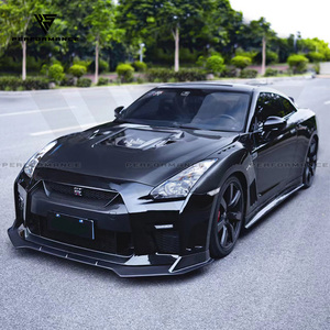 Paraurti Anteriore in Fibra di Carbonio Stile CMST con Luce LED per <span class=keywords><strong>Nissan</strong></span> <span class=keywords><strong>GTR</strong></span> R35 2008-2019, Labbro Paraurti in Carbonio - Product Image 2