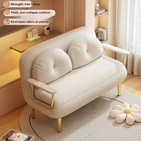 Klappbares Multifunktionales Cremefarbenes Schlafsofa für Apartment-Balkon Wohnzimmer Teleskopisch Verstellbares Doppelsofa
