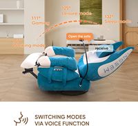 Fauteuil inclinable intelligent avec réglages réglables, siège de jeu de cinéma maison à commande vocale, fauteuil inclinable électrique avec port USB