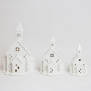 LED iluminado Decoración de Navidad Porcelana China iluminando <span class=keywords><strong>casa</strong></span> figuritas de Navidad casas iluminadas - Product Image 2