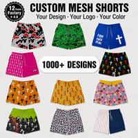Celana Pendek Basket Latihan Bahan Mesh Bernapas Custom Kamuflase Grosir FQ, Celana Pendek Gym Unisex dengan Cetak Transfer Panas Poliester