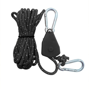 Ajustador de Polea para Exteriores, Cuerda Reflectante de 4 mm, Mosquetón Metálico, Sujetador de Carpa, Cuerda para Toldo, Aleación de Aluminio, Equipo de Camping para Exteriores - Product Image 5