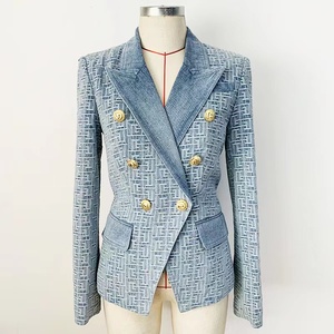 Conjunto de Tweed H3225 Rosa Feminino de Alta Qualidade Respirável em Malha de Poliéster Bodycon 2022 Blazers Casacos <span class=keywords><strong>Plus</strong></span> <span class=keywords><strong>Size</strong></span> - Product Image 1
