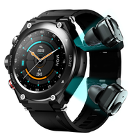 Jam Tangan Pintar T92 1,28 Inci dengan Earbud Nirkabel 2 in 1, Pelacak Kebugaran, Daya Tahan Baterai Lama, Smartwatch Olahraga Tahan Air IP67, Fungsi Kompas