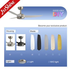 1stshine LED ventilador de techo popular 48 pulgadas ABS aspas diseño colorido <span class=keywords><strong>3</strong></span> colores LED iluminación ventilador de techo - Product Image 4