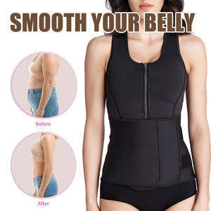 Langqin – Corsets amincissants en néoprène/nylon pour femmes, écologiques, antibactériens, avec fermeture éclair, type débardeur, pour sauna – Vente en gros - Product Image 6
