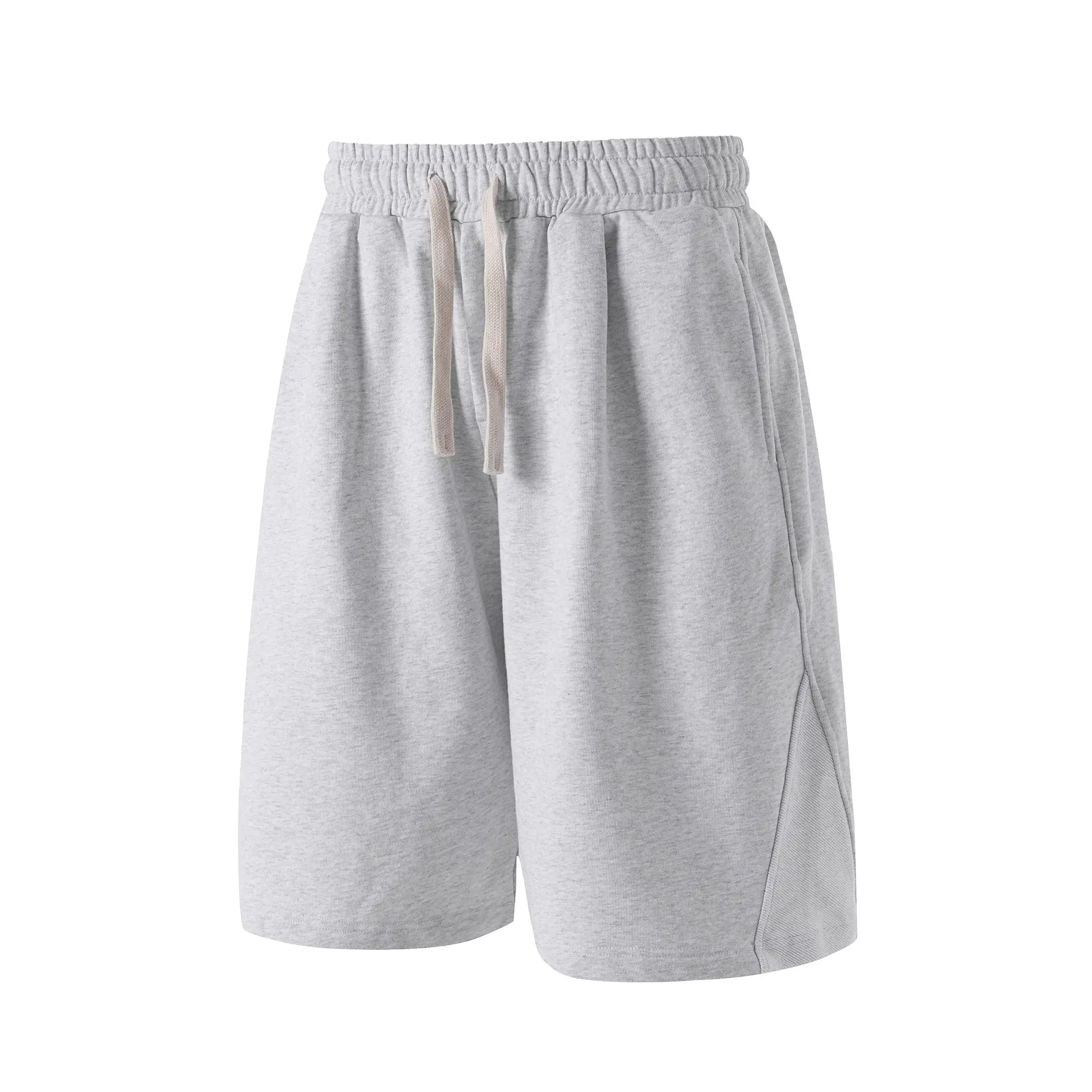 Spring and summer new 420G pure cotton casual pants basic straight loose solid color sports pants shorts