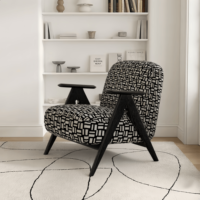 Fauteuil en teck doré écologique, mobilier moderne pour hall d'hôtel et d'hôpital