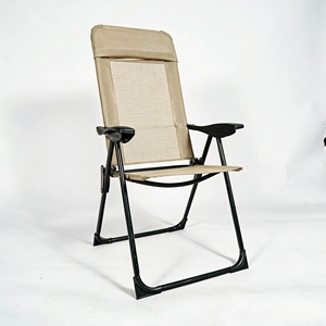 <b>Reclining</b> Foldable Outdoor Patio <b>Chair</b> with Breathable Teslin Mesh - Product Image 1