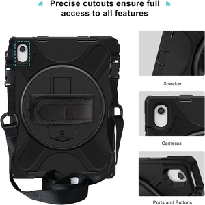 Pro Ốp Cho <span class=keywords><strong>iPad</strong></span> Vỏ Máy Tính Bảng Chống Sốc Bằng Cao Su 10.9 Inch 2022 Thế Hệ Thứ 10 Với Giá Đỡ Xoay 360 Dây Đeo Vai - Product Image 3